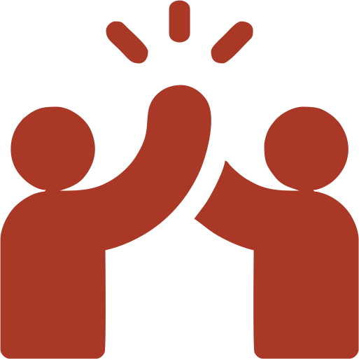 icon friends dark red